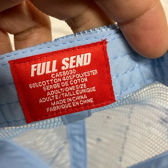 Full Send NELK Boys Hat Cap Snapback Blue Trucker Mesh Embroidered One Size - Picture 8 of 8